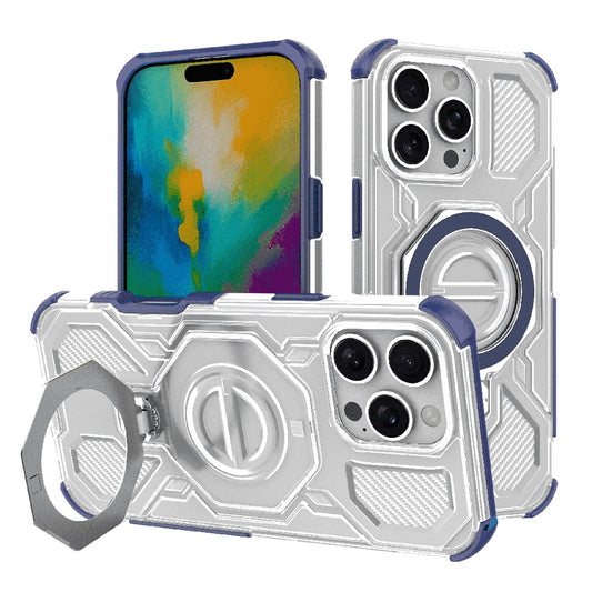 Custodia per Apple iPhone 16 Pro, Techsuit, Carbon Shield Pro, Blu