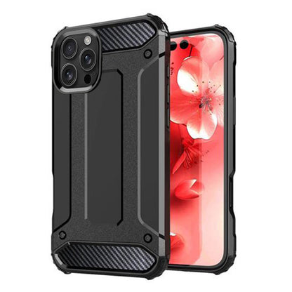 Custodia per Apple iPhone 16 Pro, Techsuit, Hybrid Armor, Nera