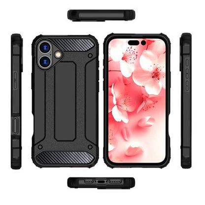 Custodia per Apple iPhone 16 Pro, Techsuit, Hybrid Armor, Nera
