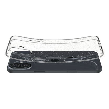 Custodia per Apple iPhone 16, Spigen, Liquid Crystal Glitter, Trasparente ACS08192