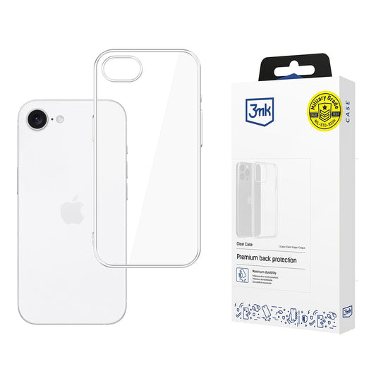 Custodia per Apple iPhone 17e / 16e, 3MK, Clear, Trasparente