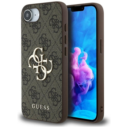 Custodia per Apple iPhone 16e, Guess, 4G Big Logo, Marrone