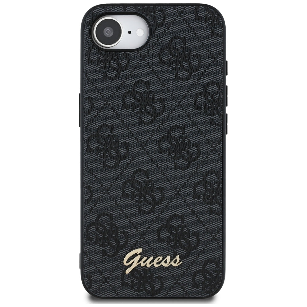 Case for Apple iPhone 16e, Guess, 4G Script Logo, Black