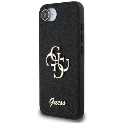 Custodia per Apple iPhone 16e, Guess, Fixed Glitter Big 4G, Nera
