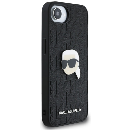 Case for Apple iPhone 16e, Karl Lagerfeld, Monogram Karl's Head, Black