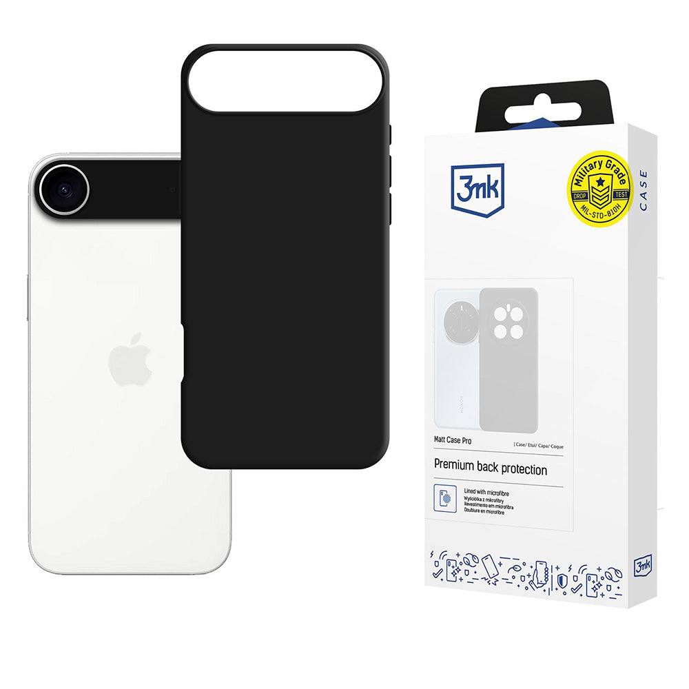 Custodia per Apple iPhone 17 Air, 3MK, Matt Pro, Nera