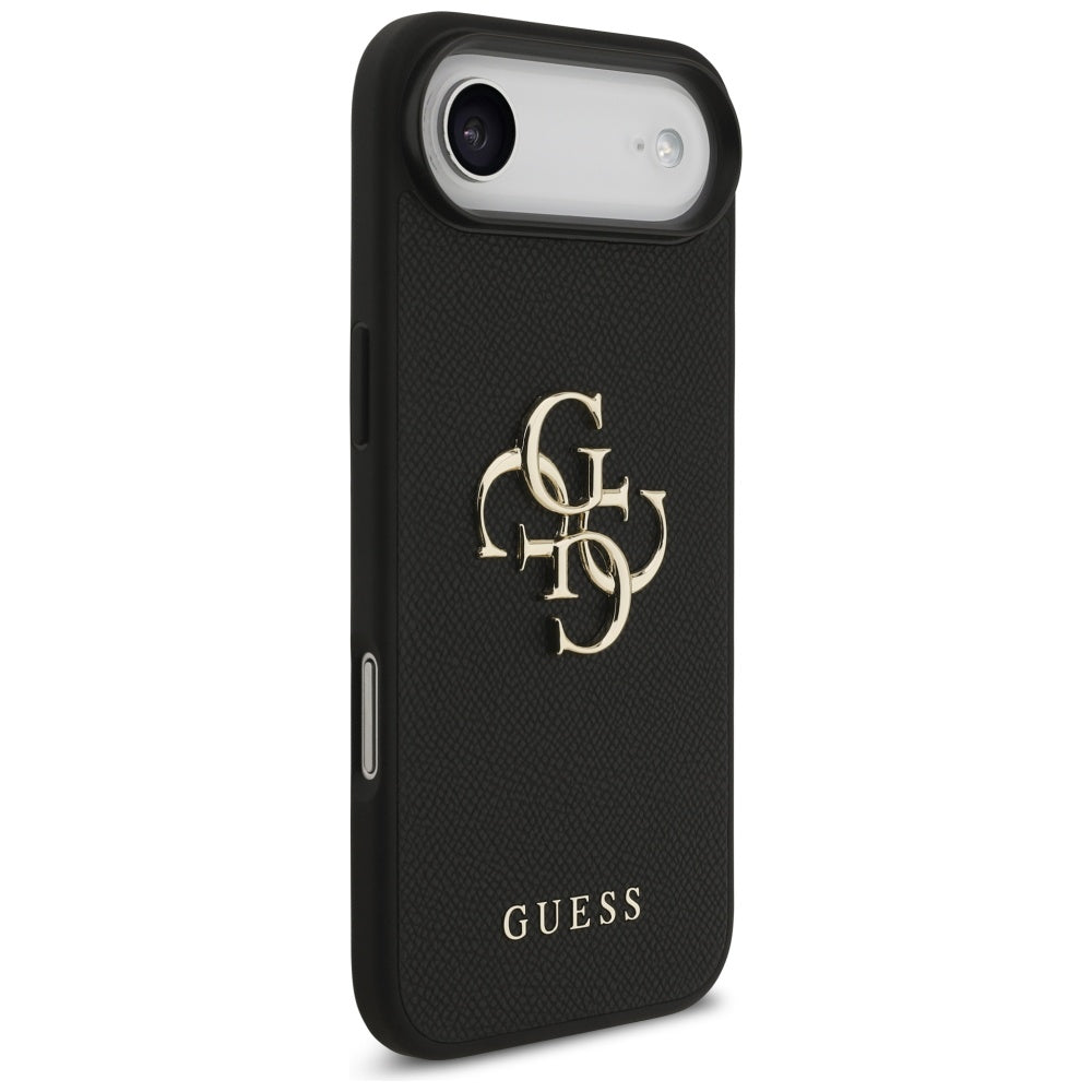 Case for Apple iPhone 17 Air, Guess, 4G Grained Big and Classic Logo, Black