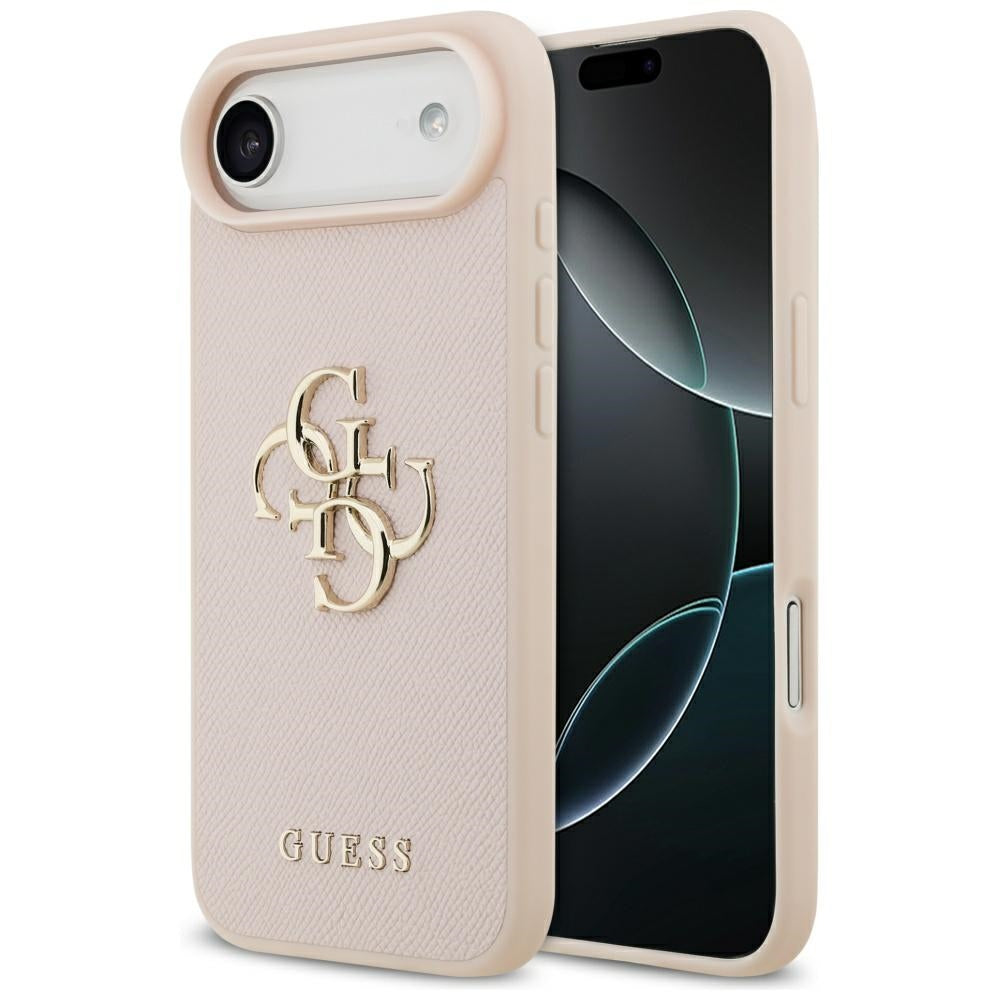 Custodia per Apple iPhone 17 Air, Guess, 4G Grained Big and Classic Logo, Rosa