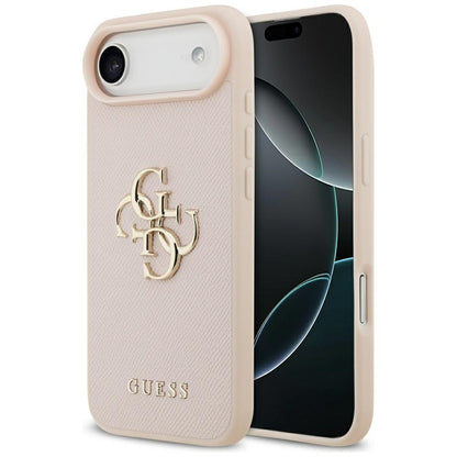 Custodia per Apple iPhone 17 Air, Guess, 4G Grained Big and Classic Logo, Rosa