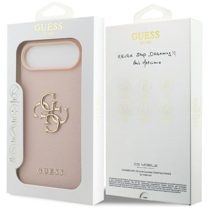 Custodia per Apple iPhone 17 Air, Guess, 4G Grained Big and Classic Logo, Rosa