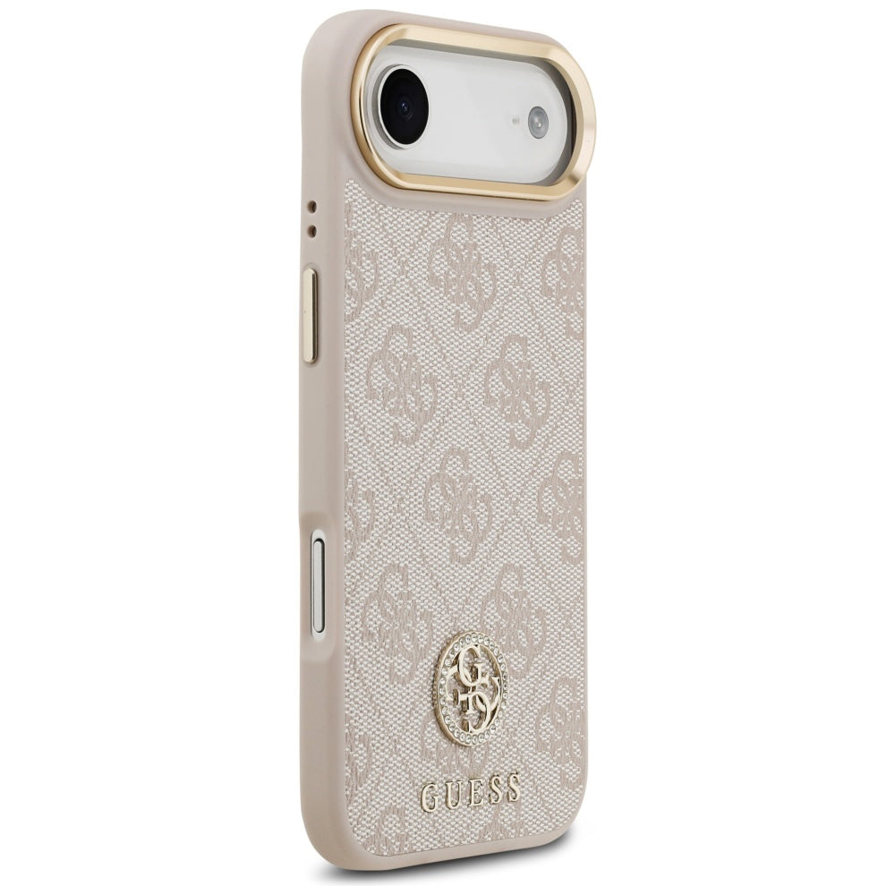 Custodia per Apple iPhone 17 Air, Guess, 4G Strass Logo and Big Strap, Rosa