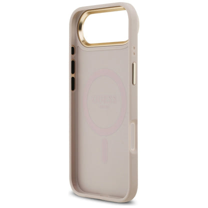 Custodia per Apple iPhone 17 Air, Guess, 4G Strass Logo and Big Strap, Rosa