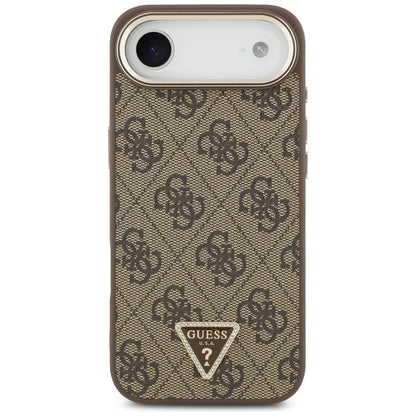 Custodia per Apple iPhone 17 Air, Guess, Logo Triangolo 4G, Marrone Dorato