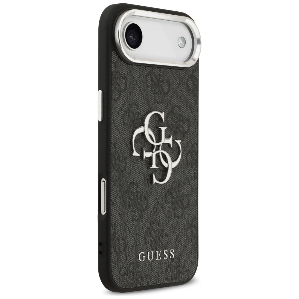 Custodia per Apple iPhone 17 Air, Guess, Big 4G Logo Classic, Nera Argentata
