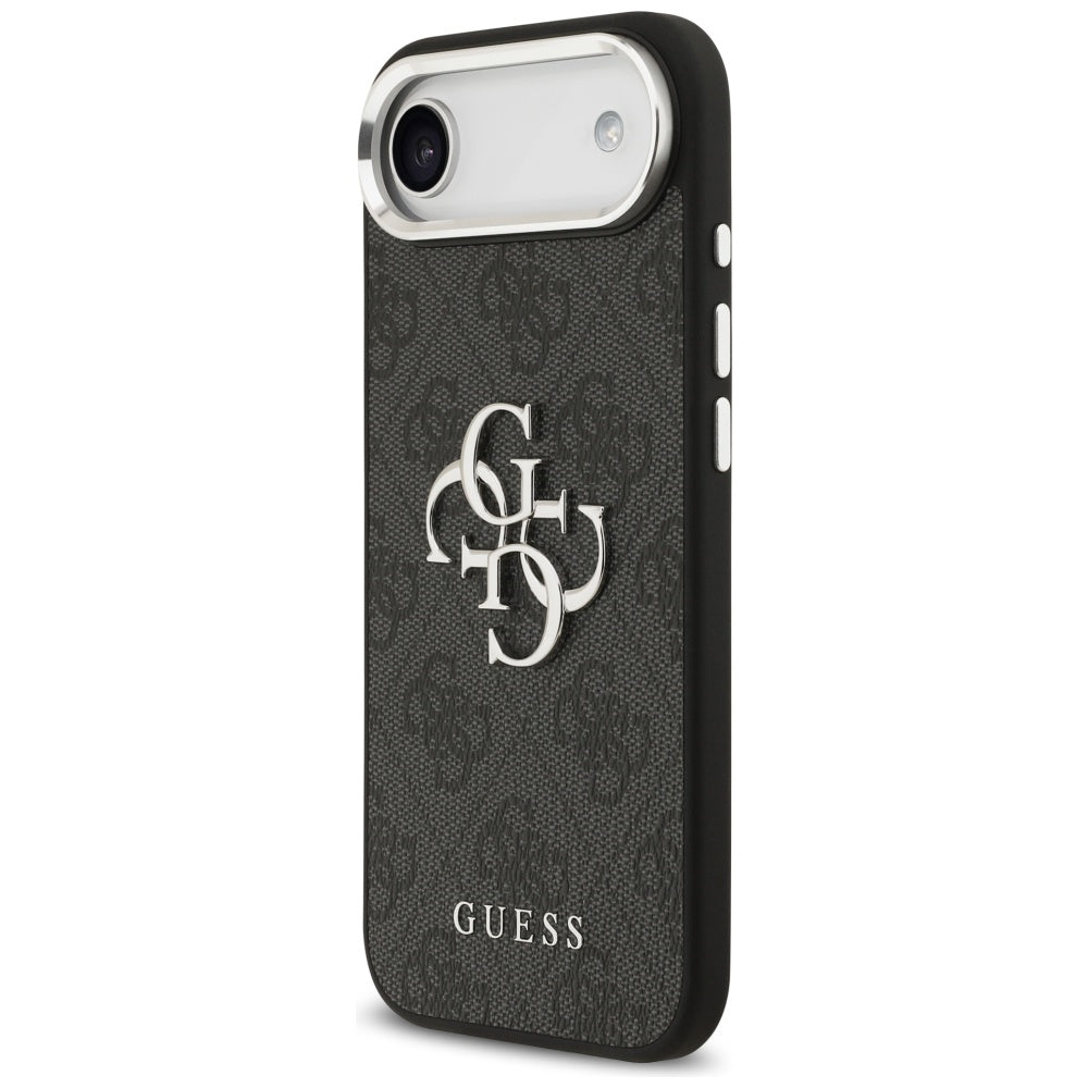 Custodia per Apple iPhone 17 Air, Guess, Big 4G Logo Classic, Nera Argentata