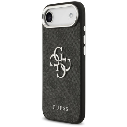 Custodia per Apple iPhone 17 Air, Guess, Big 4G Logo Classic, Nera Argentata