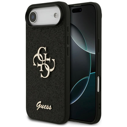 Custodia per Apple iPhone 17 Air, Guess, Fixed Glitter Big 4G, Nera
