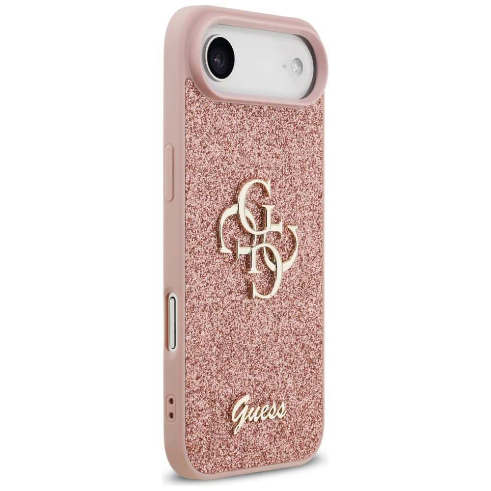 Custodia per Apple iPhone 17 Air, Guess, Fixed Glitter Big 4G, Rosa