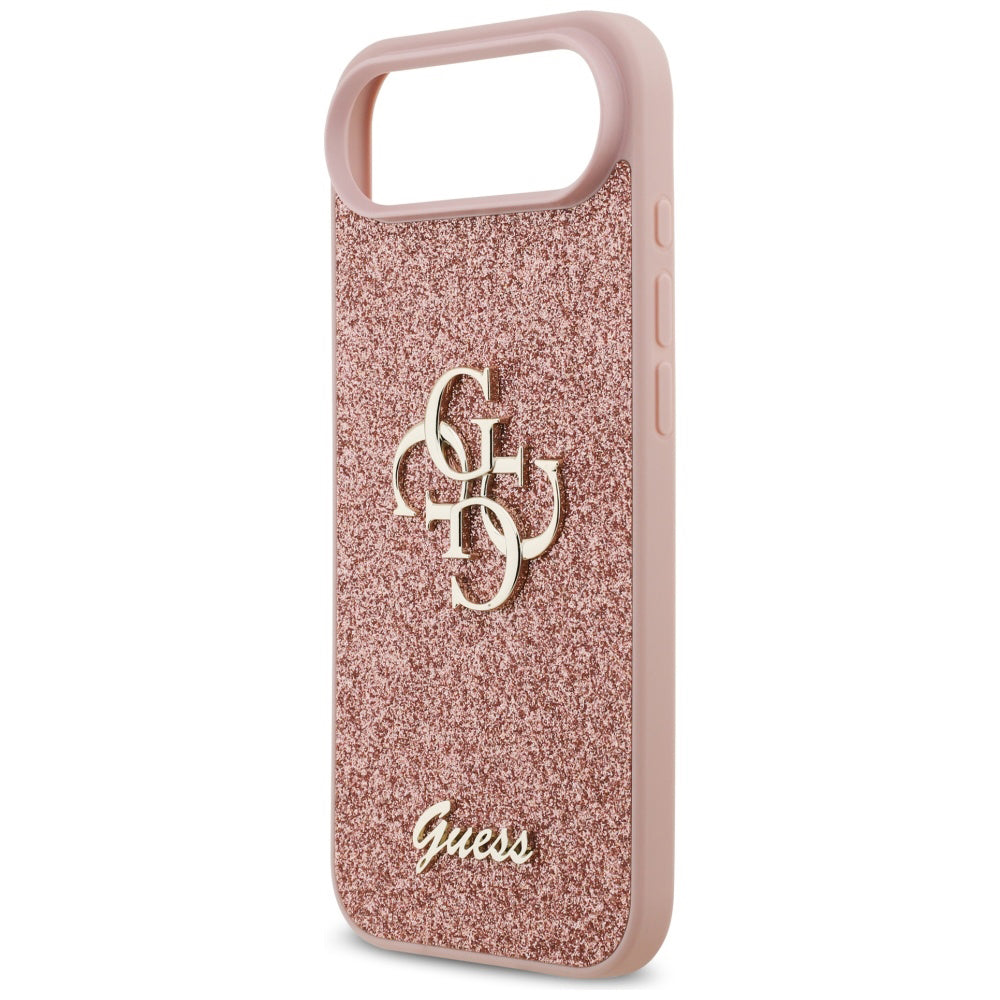Custodia per Apple iPhone 17 Air, Guess, Fixed Glitter Big 4G, Rosa