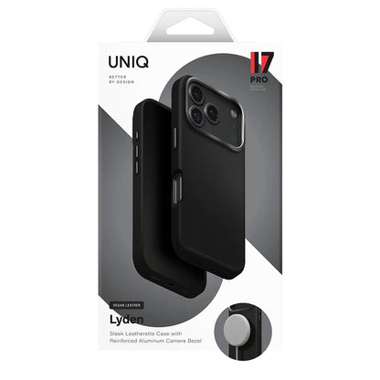 Custodia per Apple iPhone 17 Air, UNIQ, Lyden Leatherette, Nera