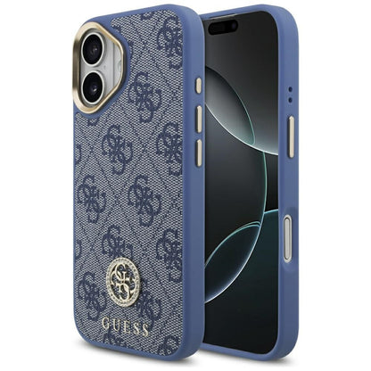 Custodia per Apple iPhone 17, Guess, 4G Strass Logo, Blu