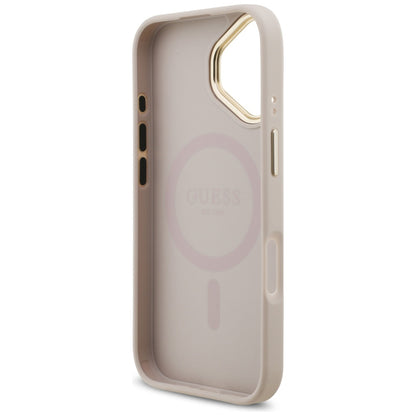 Custodia per Apple iPhone 17, Guess, 4G Strass Logo and Big Strap, Rosa