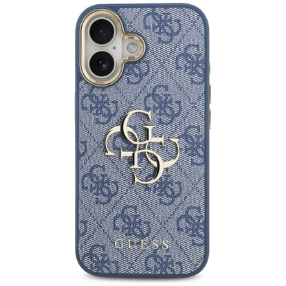 Custodia per Apple iPhone 17, Guess, Big 4G Logo Classic, Blu Dorato