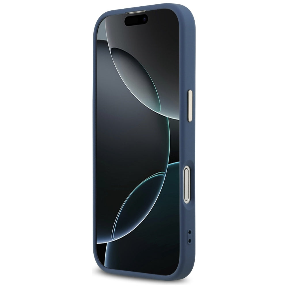 Custodia per Apple iPhone 17, Guess, Big 4G Logo Classic, Blu Dorato