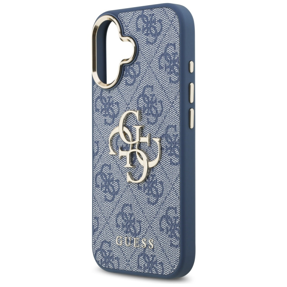 Custodia per Apple iPhone 17, Guess, Big 4G Logo Classic, Blu Dorato