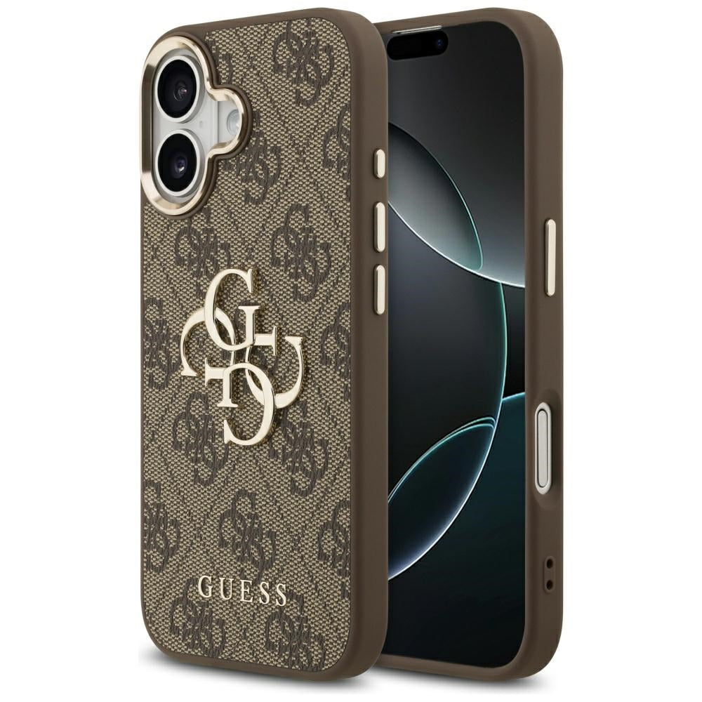 Case for Apple iPhone 17, Guess, Big 4G Logo Classic, Golden Brown