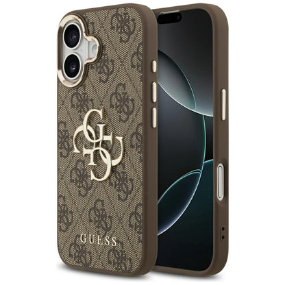 Case for Apple iPhone 17, Guess, Big 4G Logo Classic, Golden Brown