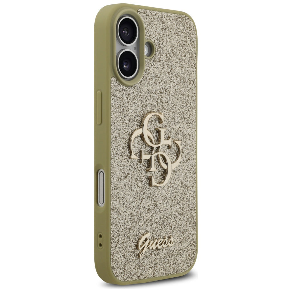 Custodia per Apple iPhone 17, Guess, Fixed Glitter Big 4G, Dorata