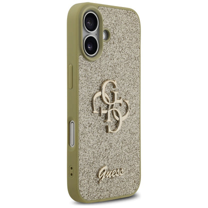 Custodia per Apple iPhone 17, Guess, Fixed Glitter Big 4G, Dorata
