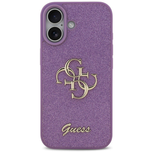 Custodia per Apple iPhone 17, Guess, Fixed Glitter Big 4G, Viola