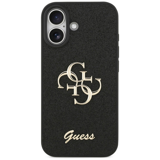 Custodia per Apple iPhone 17, Guess, Fixed Glitter Big 4G, Nera