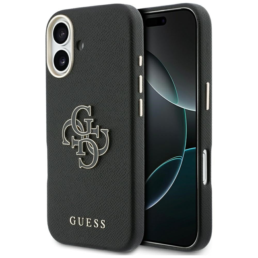 Custodia per Apple iPhone 17, Guess, Resin Logo, Nera