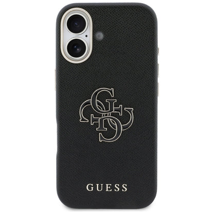 Custodia per Apple iPhone 17, Guess, Resin Logo, Nera
