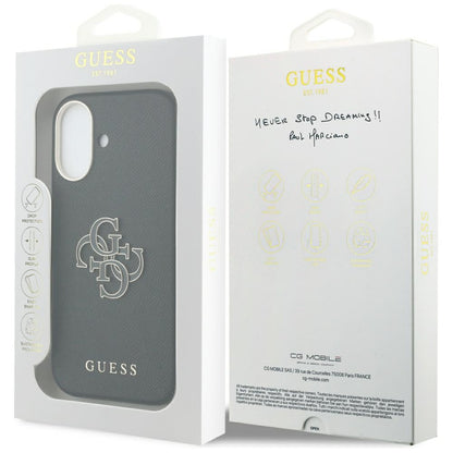 Custodia per Apple iPhone 17, Guess, Resin Logo, Nera