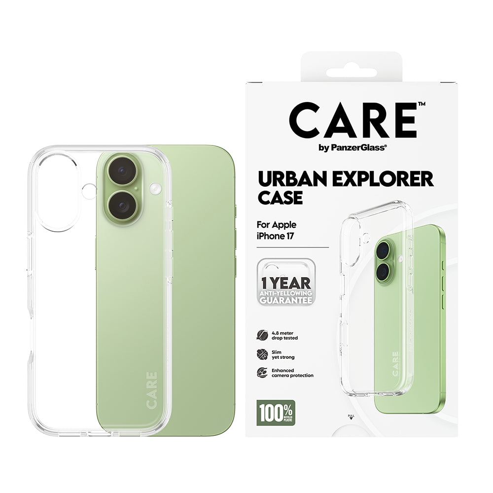 Custodia per Apple iPhone 17, PanzerGlass, Care Urban Explorer, Trasparente