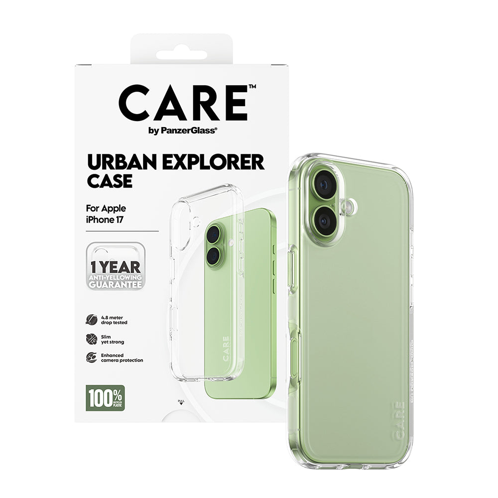 Custodia per Apple iPhone 17, PanzerGlass, Care Urban Explorer, Trasparente