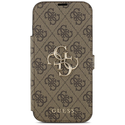 Custodia per Apple iPhone 17 Pro, Guess, Logo Metallico 4G, Marrone