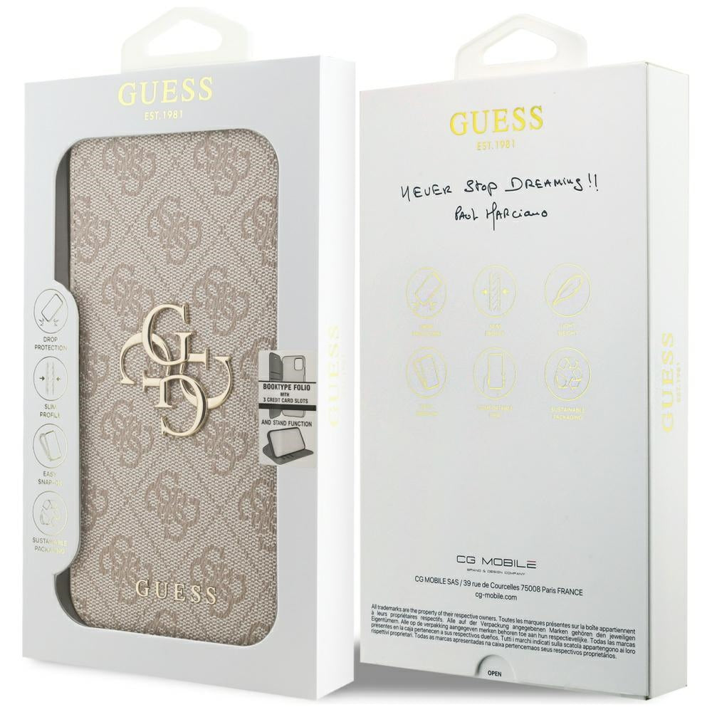 Custodia per Apple iPhone 17 Pro, Guess, 4G Metal Logo, Rosa