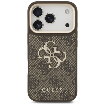 Custodia per Apple iPhone 17 Pro, Guess, Big 4G Classic Logo with Big Strap, Marrone