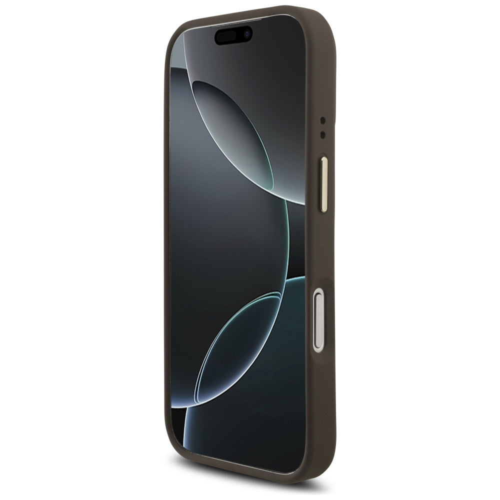 Custodia per Apple iPhone 17 Pro, Guess, Big 4G Classic Logo with Big Strap, Marrone