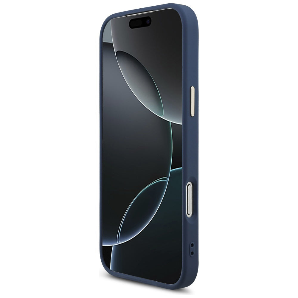 Custodia per Apple iPhone 17 Pro, Guess, Big 4G Logo Classic, Blu Dorato