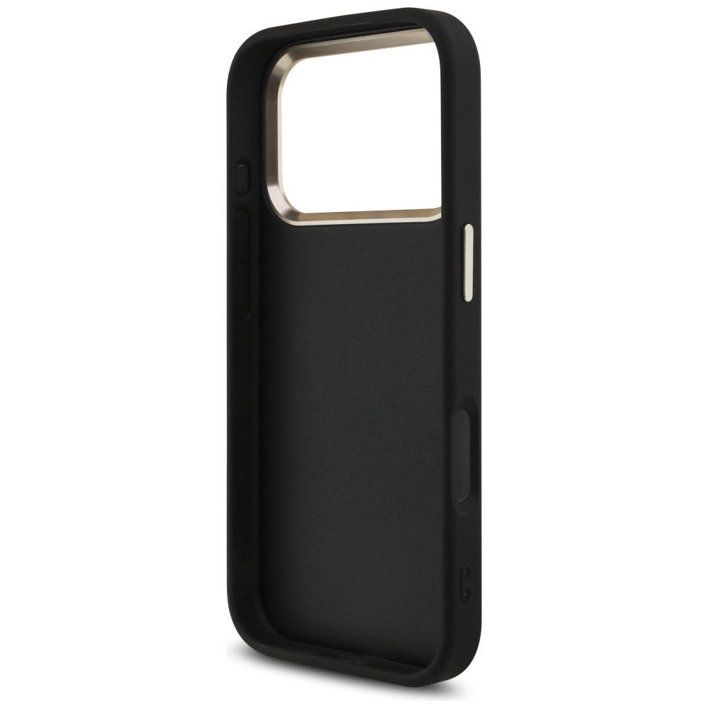 Custodia per Apple iPhone 17 Pro, Guess, Big 4G Logo Classic, Nera Dorata