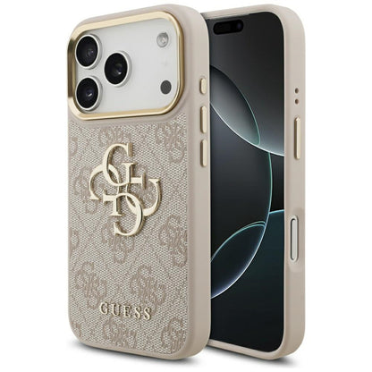 Custodia per Apple iPhone 17 Pro, Guess, Big 4G Logo Classic, Rosa Dorato