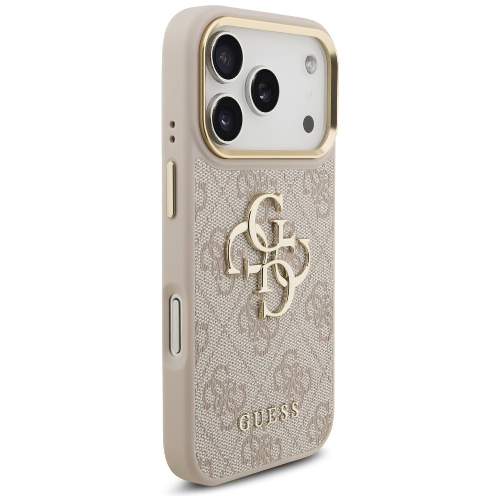 Custodia per Apple iPhone 17 Pro, Guess, Big 4G Logo Classic, Rosa Dorato