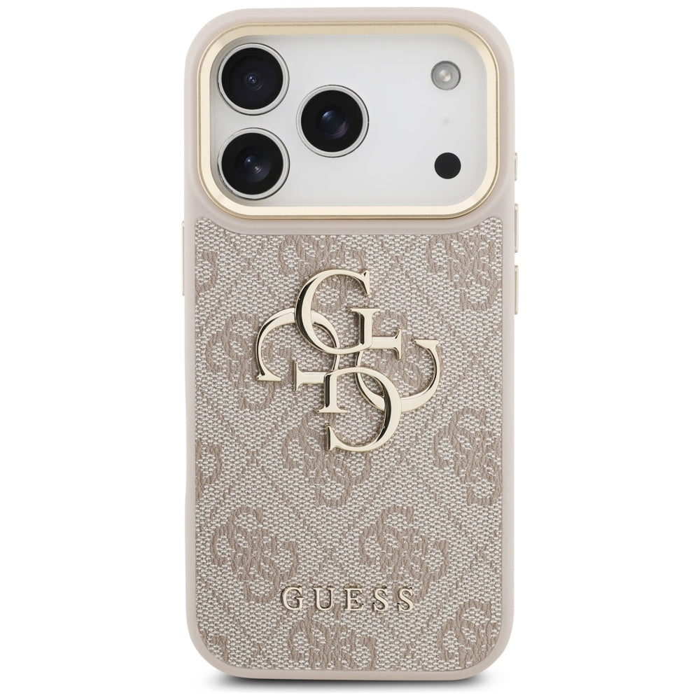 Custodia per Apple iPhone 17 Pro, Guess, Big 4G Logo Classic, Rosa Dorato