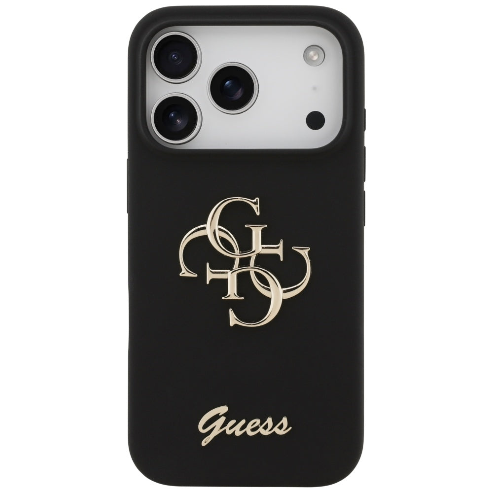 Custodia per Apple iPhone 17 Pro, Guess, Big 4G Script, Nera
